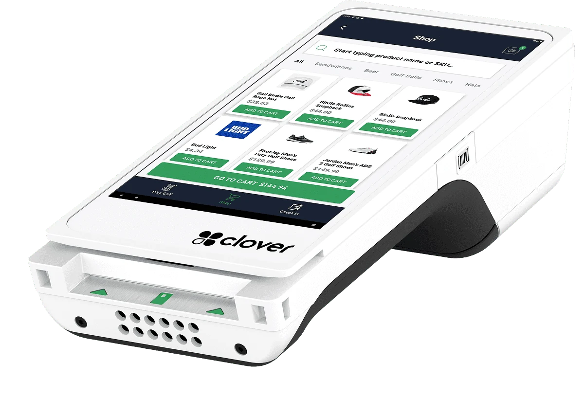 Clover Flex showing retail shop